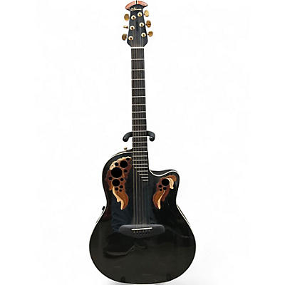 Vintage 1980s Ovation adamas 1597 Black Acoustic Electric Guitar