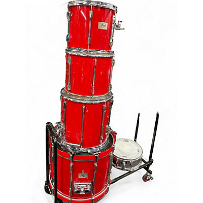 Vintage 1980s Pearl 5 Piece SESSION ELITE Candy Apple Red Drum Kit