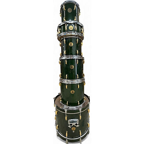 Vintage 1980s Pearl 6 Piece 50TH ANNIVERSARY Emerald Green Drum Kit Emerald Green