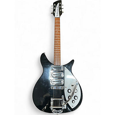 Vintage 1980s Rickenbacker 325 Black Solid Body Electric Guitar