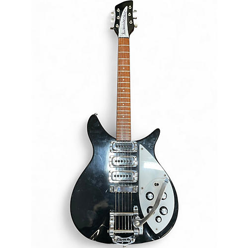 Vintage 1980s Rickenbacker 325 Black Solid Body Electric Guitar Black