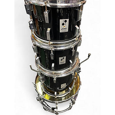 Vintage 1980s SONOR 4 Piece PHONIC BLACK Drum Kit