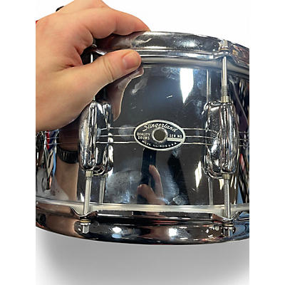 Vintage 1980s Slingerland 14in Gene Krupa Deluxe Chrome Drum