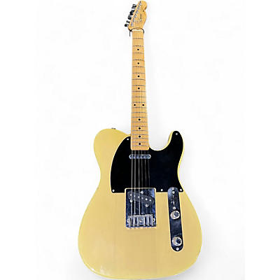 Vintage 1980s Squier By Fender TELECASTER Butterscotch Blonde Solid Body Electric Guitar