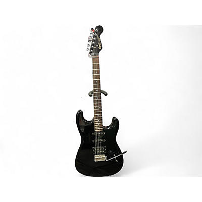 Vintage 1980s Squier Contemporary Stratocaster HSS Black Solid Body Electric Guitar