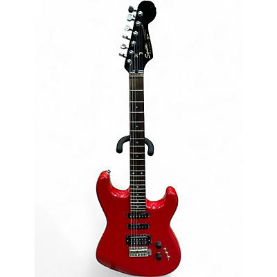 Vintage 1980s Squier Contemporary Stratocaster HSS Red Solid Body Electric Guitar
