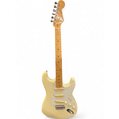 Vintage 1980s Squier Stratocaster MIJ A Series Vintage white Solid Body Electric Guitar