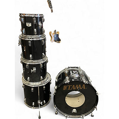 Vintage 1980s TAMA 4 Piece SWINGSTAR Black Drum Kit
