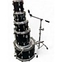 Vintage 1980s TAMA 5 Piece Imperialstar Black Drum Kit Black