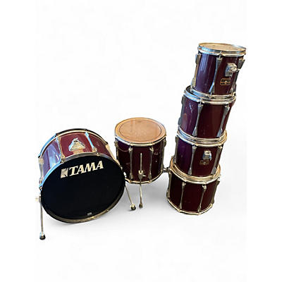 Vintage 1980s TAMA 6 Piece ArtStar ES Chrome Red Drum Kit