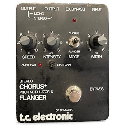 Vintage 1980s TC Electronic SCF Gold Stereo Chorus Flanger  Effect Pedal