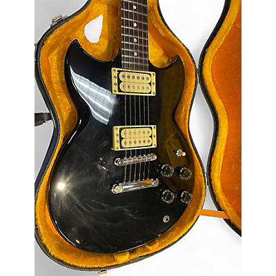 Vintage 1980s Yamaha SBG200 Black Solid Body Electric Guitar