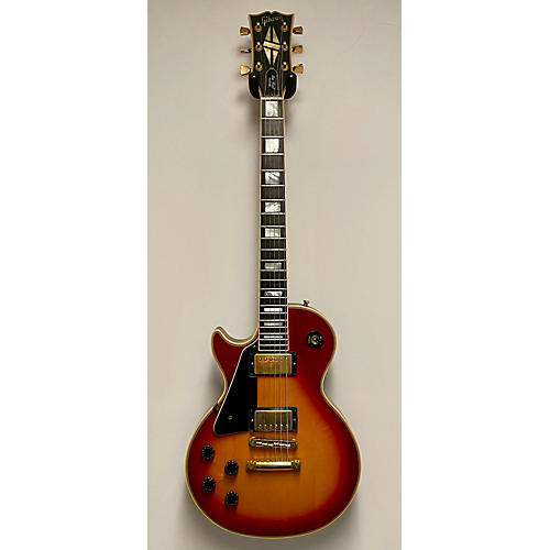 Gibson Vintage 1981 Gibson Les Paul Custom Left-Handed Heritage Cherry Sunburst Electric Guitar Heritage Cherry Sunburst