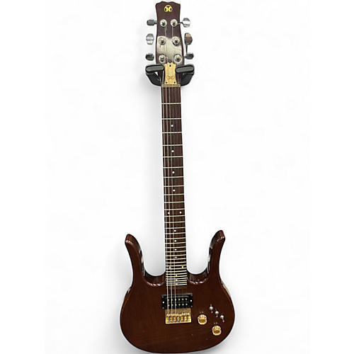 Vintage 1981 Hondo longhorn Walnut Solid Body Electric Guitar Walnut