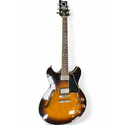 Vintage 1981 Ibanez AS100 Artist Sunburst Hollow Body Electric Guitar
