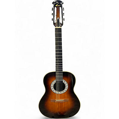 Vintage 1981 Ovation 1124 2 Tone Sunburst Classical Acoustic Guitar