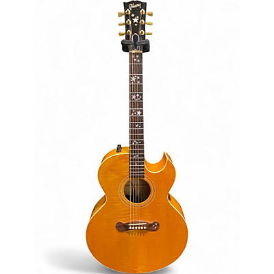 Vintage 1982 Gibson Starburst Deluxe Natural  Acoustic Guitar