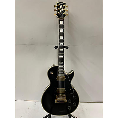 Gibson Vintage 1983 Gibson Les Paul Custom Black And Gold Solid Body Electric Guitar