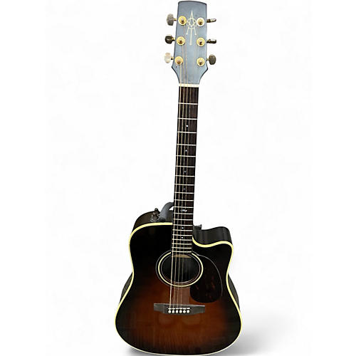 Vintage 1984 Alvarez DY56 2 Color Sunburst Acoustic Electric Guitar 2 Color Sunburst