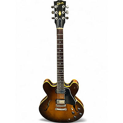 Vintage 1984 Gibson Custom Shop ES-335 Dot Reissue Tobacco Sunburst Hollow Body Electric Guitar