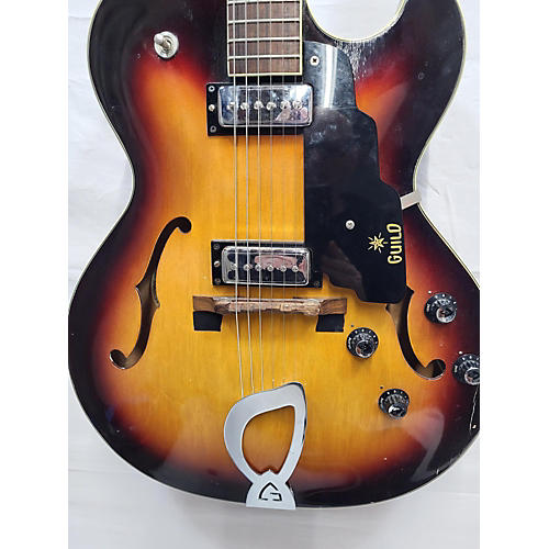 Guild Vintage 1984 Guild T-100-D Sunburst Hollow Body Electric Guitar Sunburst