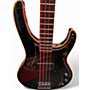 Vintage 1984 Washburn FORCE 8 BLACK WITH RED BINDING Electric Bass Guitar BLACK WITH RED BINDING