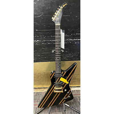 Gibson Vintage 1985 Gibson Explorer Designer Series #20 Black W/ Graphic Solid Body Electric Guitar