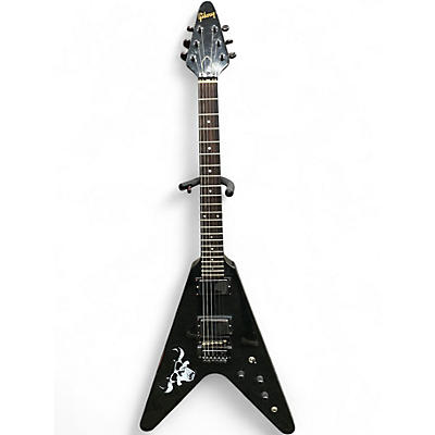 Vintage 1985 Gibson Flying V Black Solid Body Electric Guitar