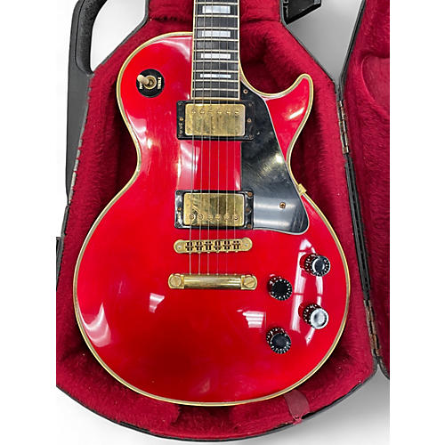 Vintage 1985 Gibson Les Paul Custom Red Solid Body Electric Guitar Red