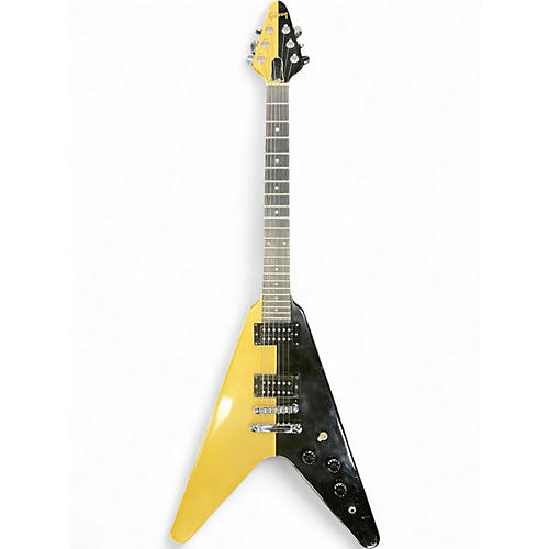 Vintage 1985 Gibson Rudolph Schenker Flying V Black and White Solid Body Electric Guitar Black and White