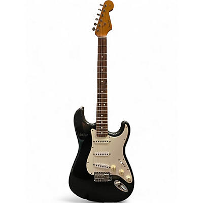 Vintage 1987 Fender 1962 Reissue Stratocaster Black Solid Body Electric Guitar
