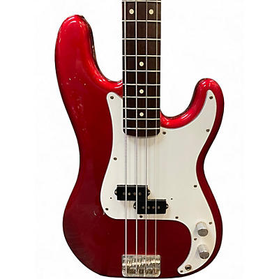 Vintage 1987 Fender Jazz Bass Made in Japan Candy Apple Red Metallic Electric Bass Guitar