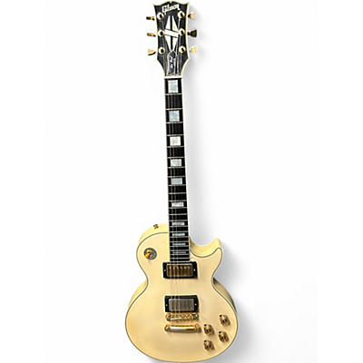 Vintage 1987 Gibson Les Paul Custom White Solid Body Electric Guitar