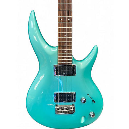 Vintage 1987 Maxxas MX3FB TEAL Solid Body Electric Guitar TEAL