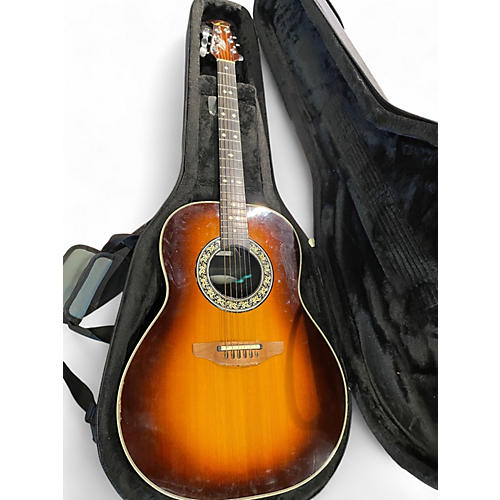 Vintage 1987 Ovation 1612 2 Tone Sunburst Acoustic Electric Guitar 2 Tone Sunburst