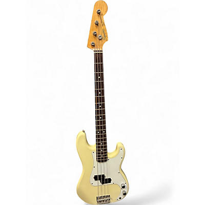 Vintage 1987 Squier Precision Bass Olympic White Electric Bass Guitar