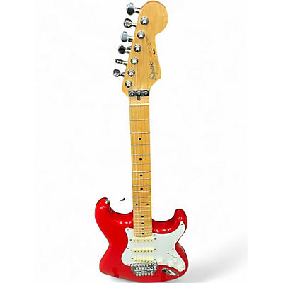 Vintage 1987 Squier Stratocaster Made in Japan red Solid Body Electric Guitar