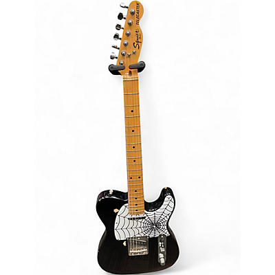 Vintage 1987 Squier Telecaster Black Solid Body Electric Guitar