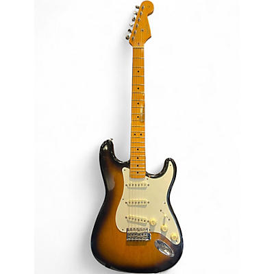 Vintage 1988 Fender AVRI 57 Reissue Strat 1988 3 Color Sunburst Solid Body Electric Guitar