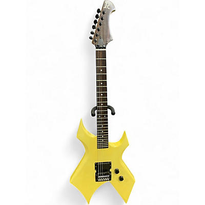Vintage 1989 B.C. Rich U SERIES WARLOCK Vintage Yellow Solid Body Electric Guitar