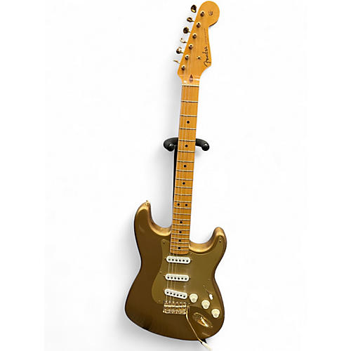 Vintage 1989 Fender 57 STRATOCASTER HLE Eldorado Gold Solid Body Electric Guitar Eldorado Gold