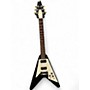Vintage 1989 Gibson Flying V Black and White Solid Body Electric Guitar Black and White