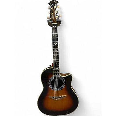 Vintage 1989 Ovation 1869 2 Tone Sunburst Acoustic Electric Guitar
