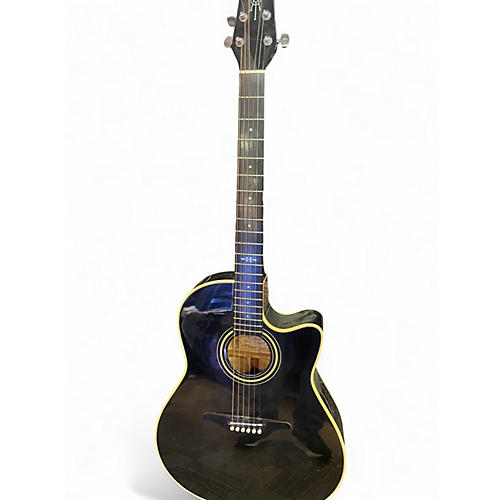 Vintage 1990 Alvarez DY87TBK Black Acoustic Electric Guitar Black