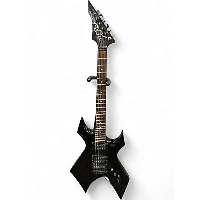 Vintage 1990 B.C. Rich Warlock with Floyd Rose Black Solid Body Electric Guitar