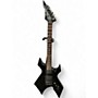 Vintage 1990 B.C. Rich Warlock with Floyd Rose Black Solid Body Electric Guitar Black