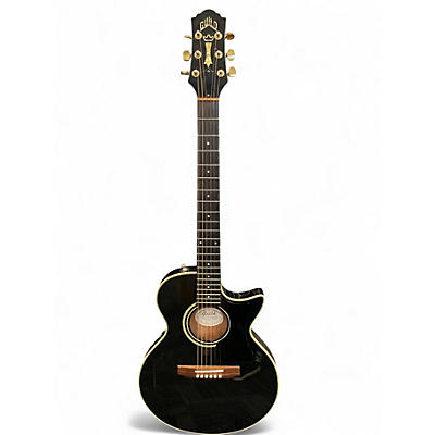 Vintage 1990 Guild Songbird-C Black Acoustic Electric Guitar