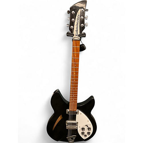 Vintage 1990 Rickenbacker 330 Black Hollow Body Electric Guitar Black
