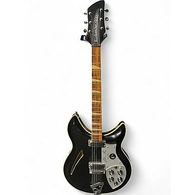 Vintage 1990 Rickenbacker John Kay 381JK Black Black Solid Body Electric Guitar