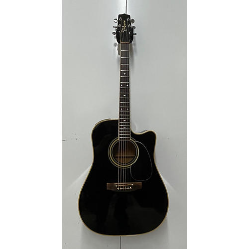 Takamine Vintage 1990 Takamine EF341C Black Acoustic Electric Guitar Black